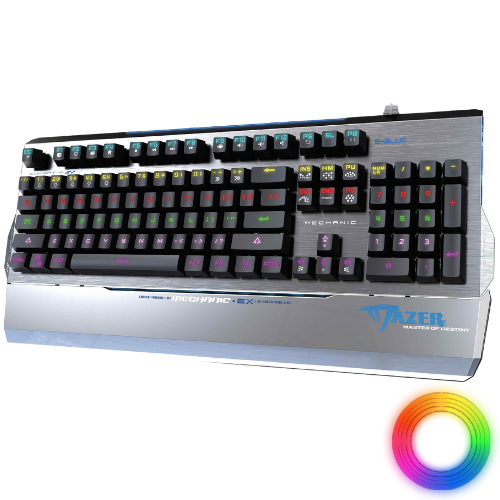 Clavier Gaming Mécanique RGB en Aluminium - Repose Poignet - E-Blue