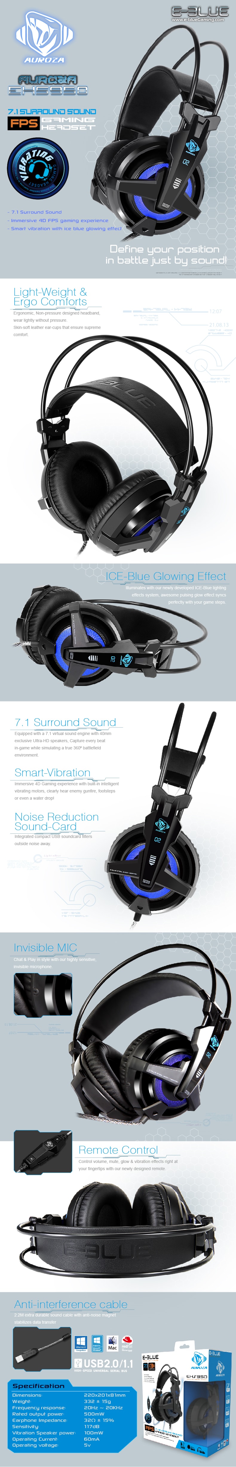 Casque Gamer 7.1 USB Son Surround 3D