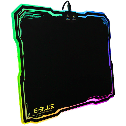 Tapis de souris de jeu rigide à DEL ENHANCE, TTG, noir