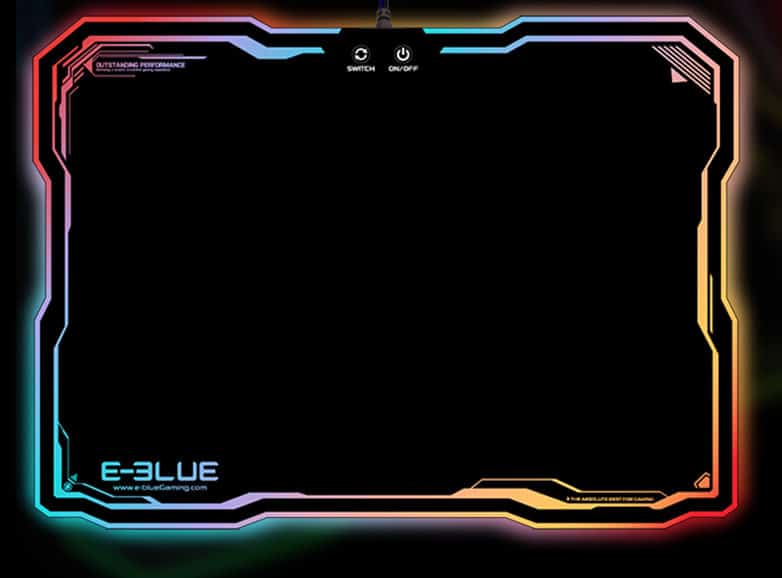 Tapis de Souris Gaming Rigide RGB - 10 Effets RGB Multicolore - EMP013