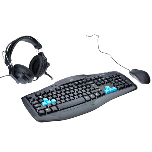 Pack Gaming PC Clavier Casque Souris 3 en 1 Rétroéclairé avec LED