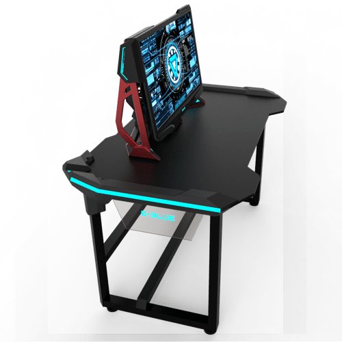 Grand bureau de jeu Table d'ordinateur Pc Ordinateur portable Rgb Led  Lumières Racing Gamer Station de travail