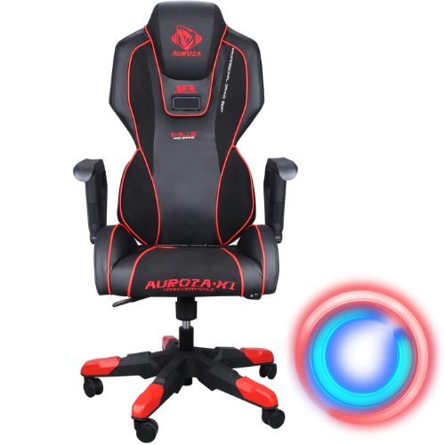 Chaise Gaming avec LED au Design e-Sport Noir et Rouge - X1 EEC311