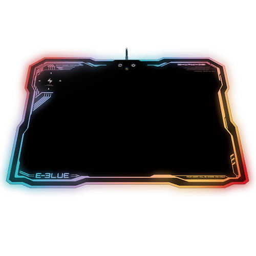 Tapis de souris Gamer avec rétro-éclairage RGB LED - E-BLUE - EMP013BKAA-IU  - Tapis de souris - Achat & prix