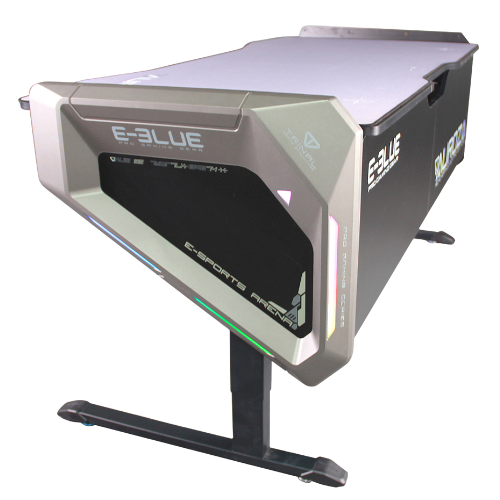 Bureau gaming SNAKE avec rétroéclairage LED RGB 156x60 cm noir